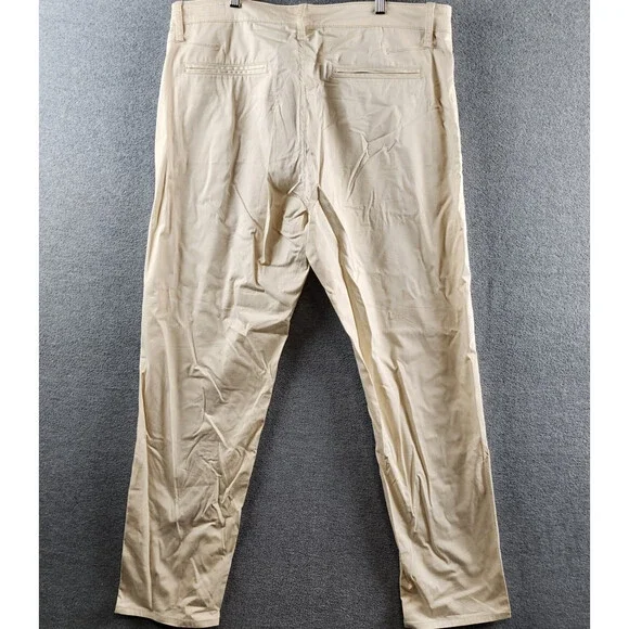 Rag & Bone Standard Chino Pants Men's 36 Sand Side Pockets Button Zip Closure
